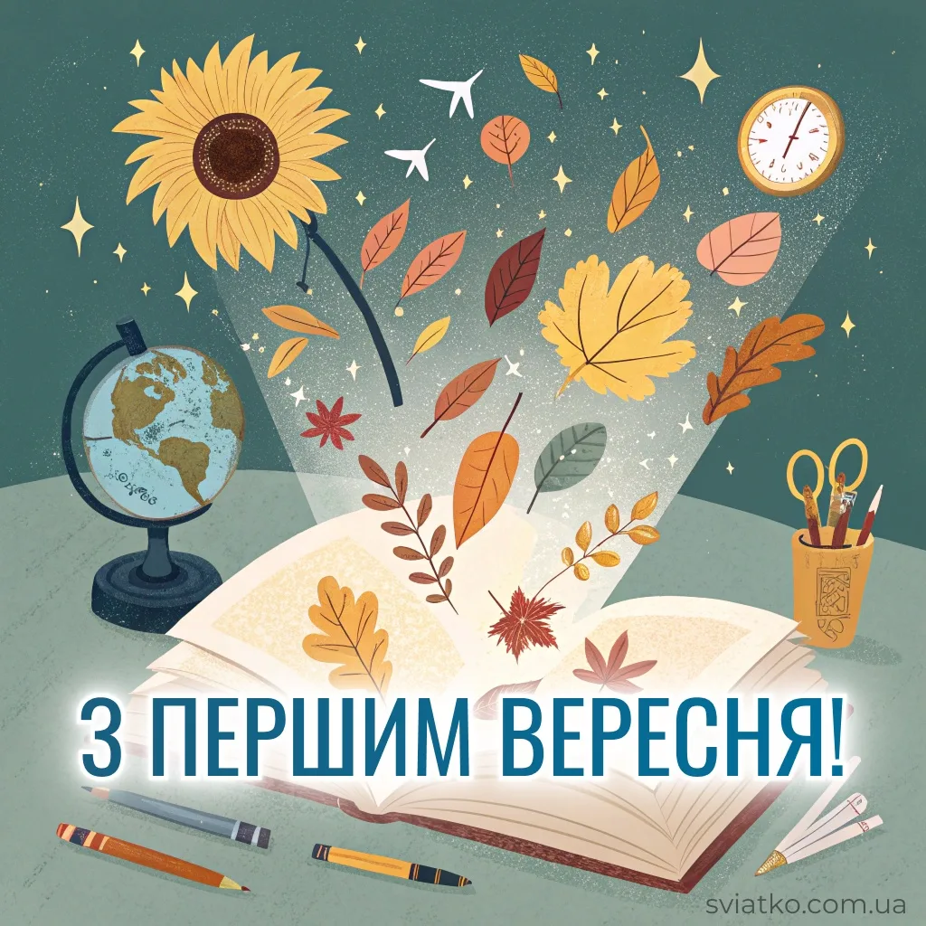 Привітання з Днем знань: теплі слова для школярів та вчителів - Святко картинка з 1 вересня