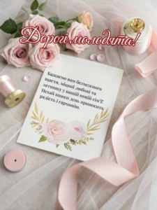 Красива листівка з побажанням до Дня Весілля