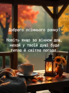откритка доброго осіннього ранку