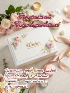 Вітання листівка до Дня Весілля